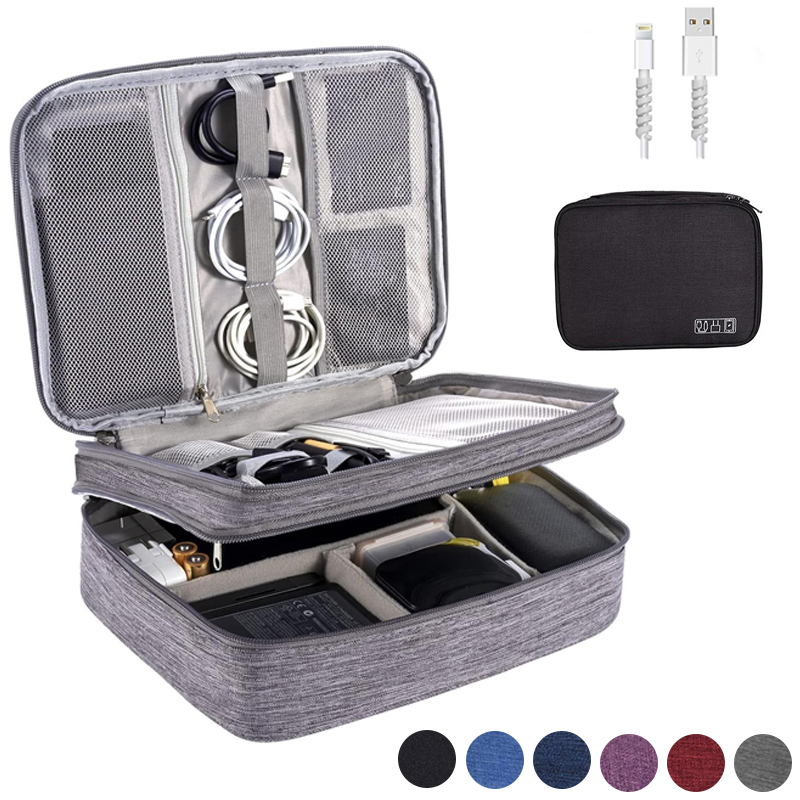 Electronics And Gadgets With I - Tragbare digitale Aufbewahrungstasche, USB-Gadget, wasserdicht, Kabel-Organizer,